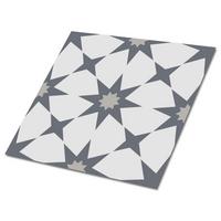 FLIESENAUFKLEBER 9 Stück 30x30 cm selbstklebend Sterne - Grau, Textil (30/1.6/30cm) - TULUP