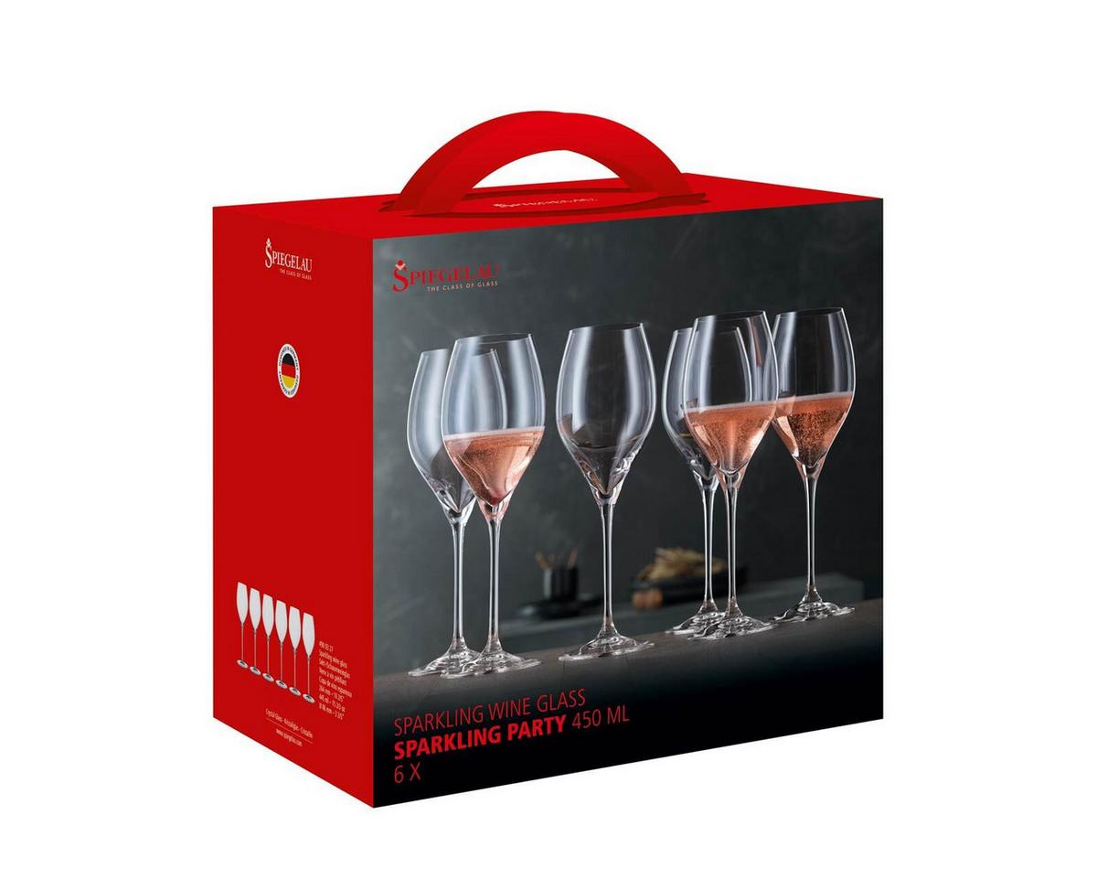 CHAMPAGNERGLÄSER Sparkling Party transparent 450 ml 6er Set - Transparent, Glas (0.45L) - Spiegelau