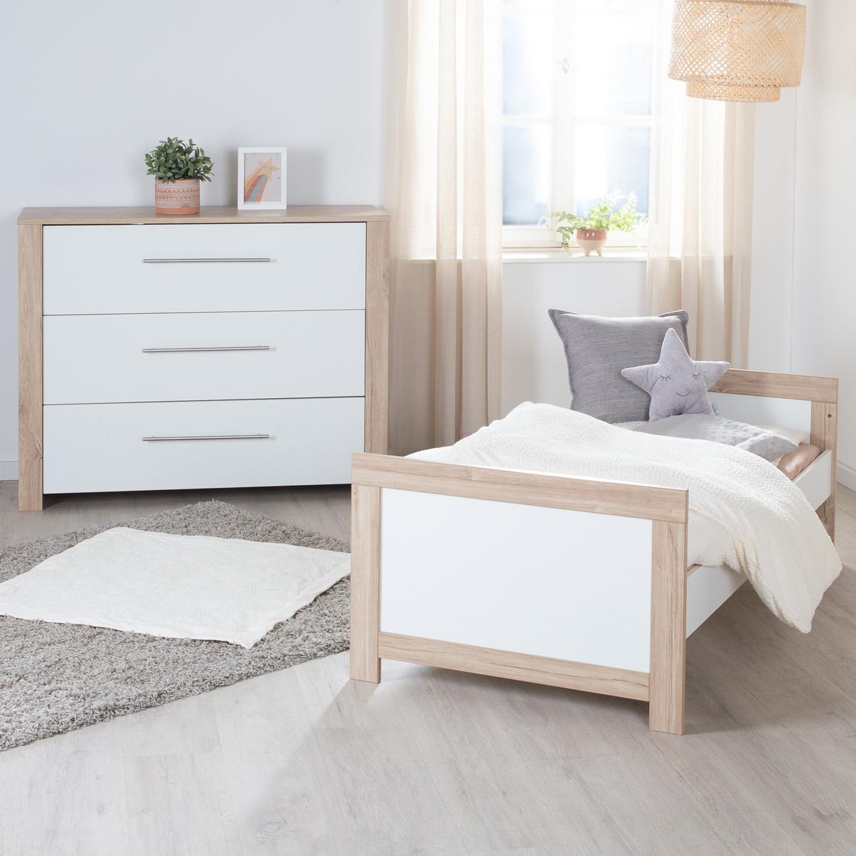 BABYZIMMERSET Malo 2-teilig - Weiß, Holzwerkstoff (144/98.5/76cm) - Roba