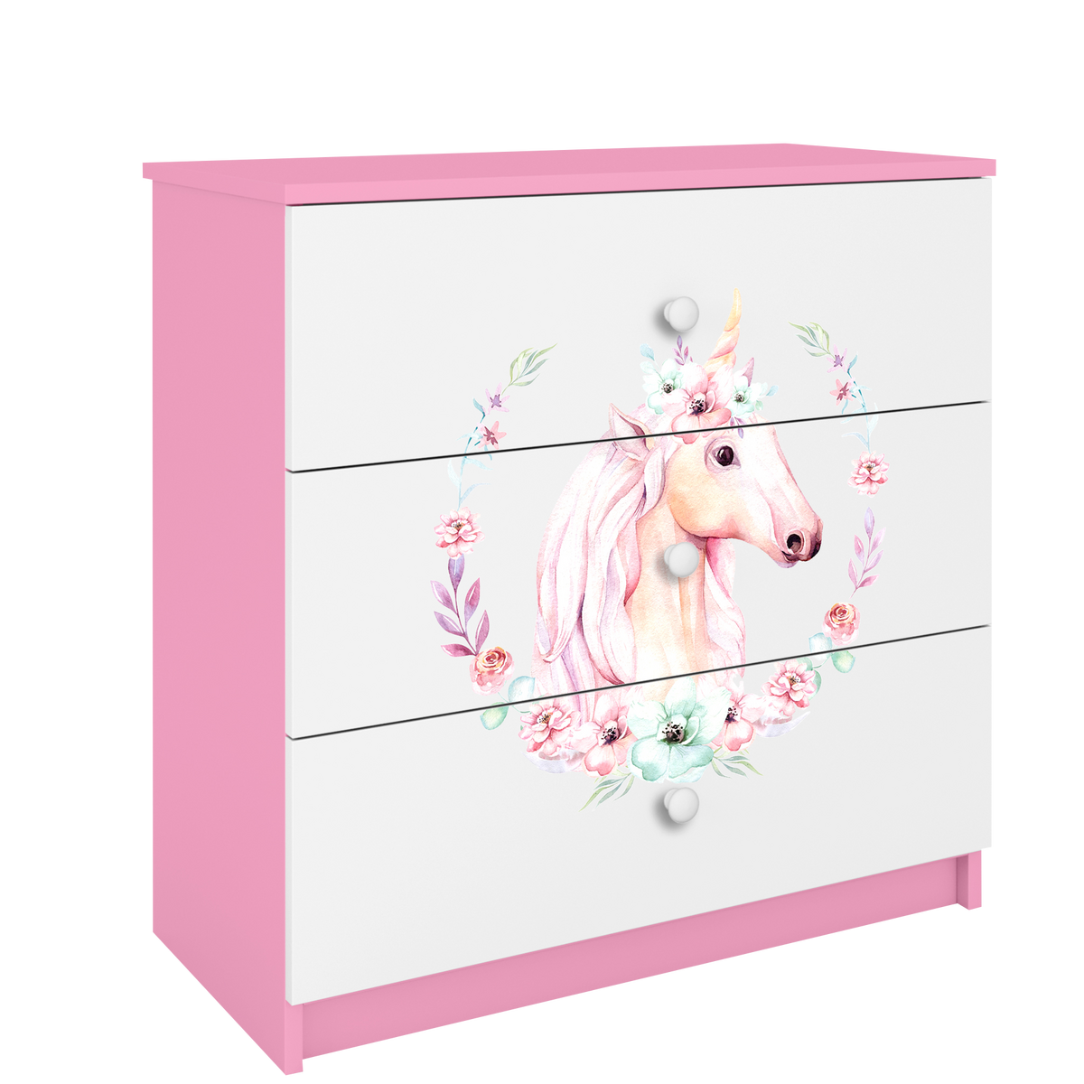 KOMMODE Babydreams Pferd 81/81/41 - Rosa, Holzwerkstoff (81/81/41cm) - RAUMHIRSCH FURNITURE
