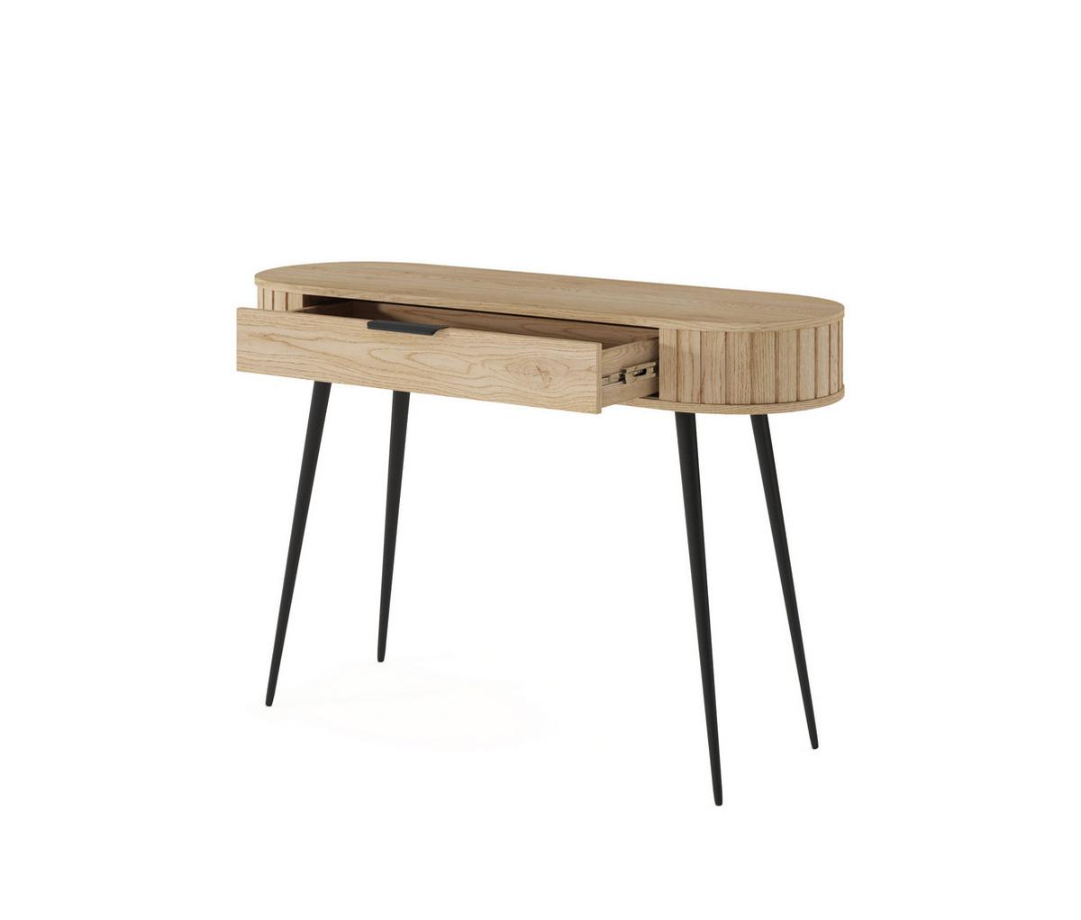 KONSOLENTISCH CARA 120/80,2/40,2 cm mit Schubladen, Eichefarben - Eichefarben, Holzwerkstoff (40.2/120/80.2cm) - MASSENO