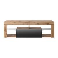 TV-HÄNGEBOARD Bianko Eiche / Schwarz 140 cm - Eichefarben/Schwarz, Holzwerkstoff (140/50.5/35cm) - Selsey
