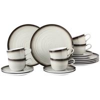 KAFFEESERVICE Terra Corso 18-tlg. - Beige/Grau, Keramik (2/2/2cm) - Seltmann Weiden