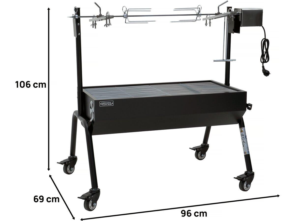 HOLZKOHLENGRILL senator Schwarz - Schwarz, Metall (69/96/106cm) - Habitat Garten