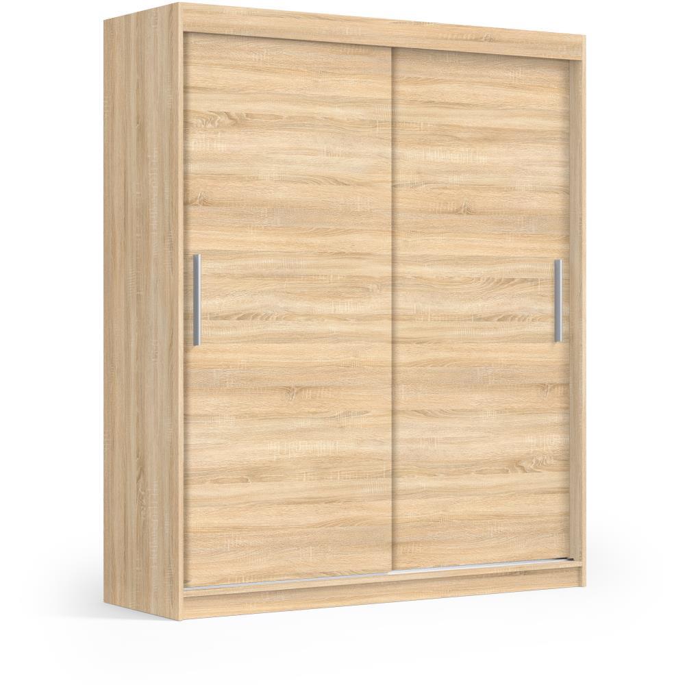 SCHWEBETÜRENSCHRANK Katrina eiche Sonoma 200/215,5/59 cm 2-türig - Sonoma Eiche, Holzwerkstoff (200/215.5/59cm) - Beautysofa