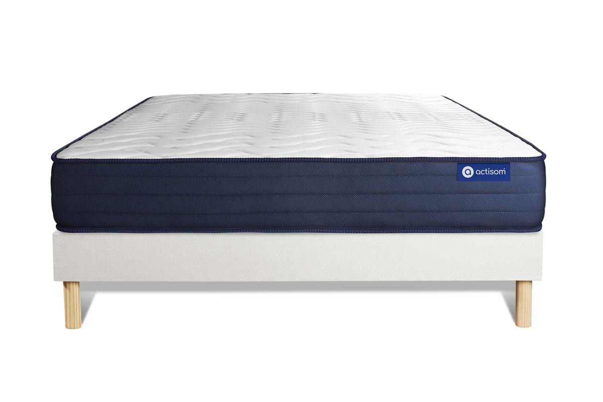 BETT Actimemo life Memory-Schaum 160 x 200 cm h4 - Kit Bettgestell Weiß - Beige/Weiß, Karton/Holz (160/200cm) - ACTISOM