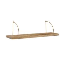 WANDREGAL TEVERE Mango Massivholz Eisen Industrial, Beige 60x22x25 cm - Beige, Holz/Metall (60/25/22cm) - KADIMA DESIGN