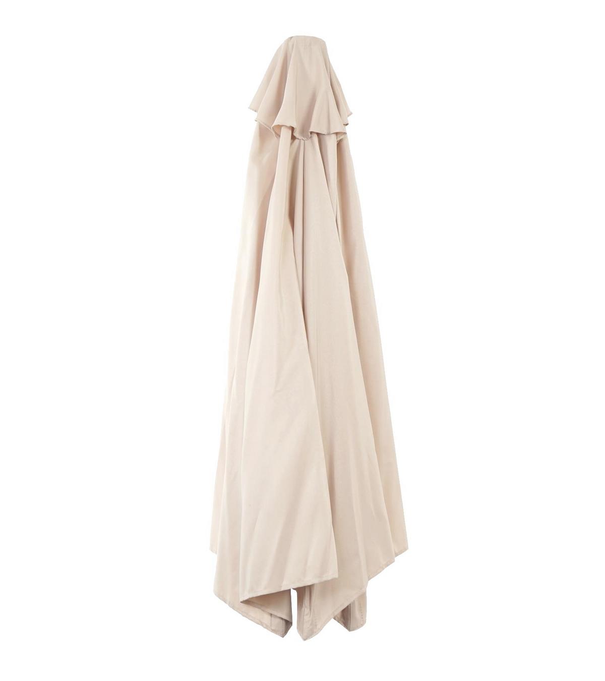 ERSATZ-BEZUG SONNENSCHIRM HALBRUND Cremeweiß - Weiß, Textil (285/145cm) - MCW