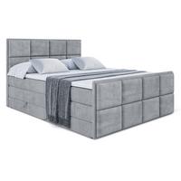 BOXSPRINGBETT NOVA-Z KING - 120 x 200 - H3/H4 - Grau - Grau, Holzwerkstoff (120/200cm) - ALTDECOR