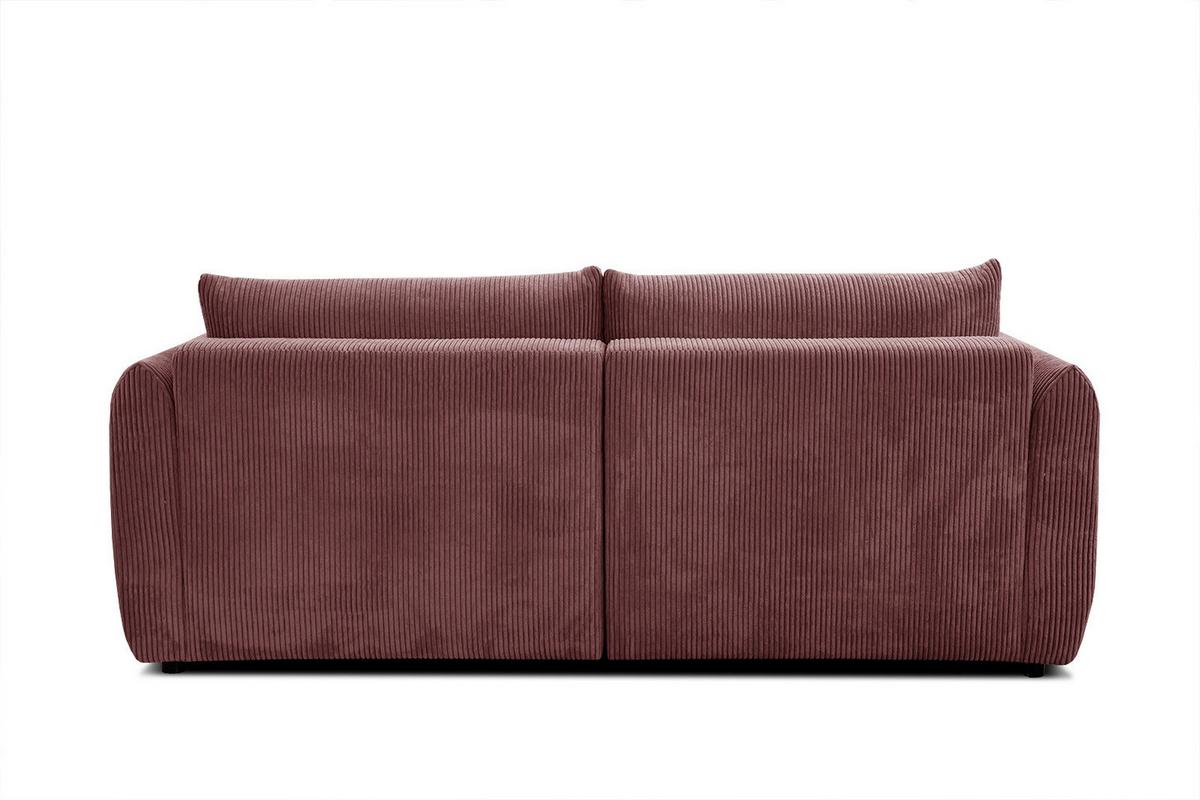 ECKSOFA TAUER 3-Sitzer, altrosa - Altrosa/Schwarz, Holzwerkstoff/Kunststoff (173/206cm) - Wozimo