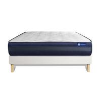 BETT Actimemo tech Memory-Schaum 130 x 220 cm h4 - Kit Bettgestell Weiß - Beige/Weiß, Karton/Holz (130/220cm) - ACTISOM