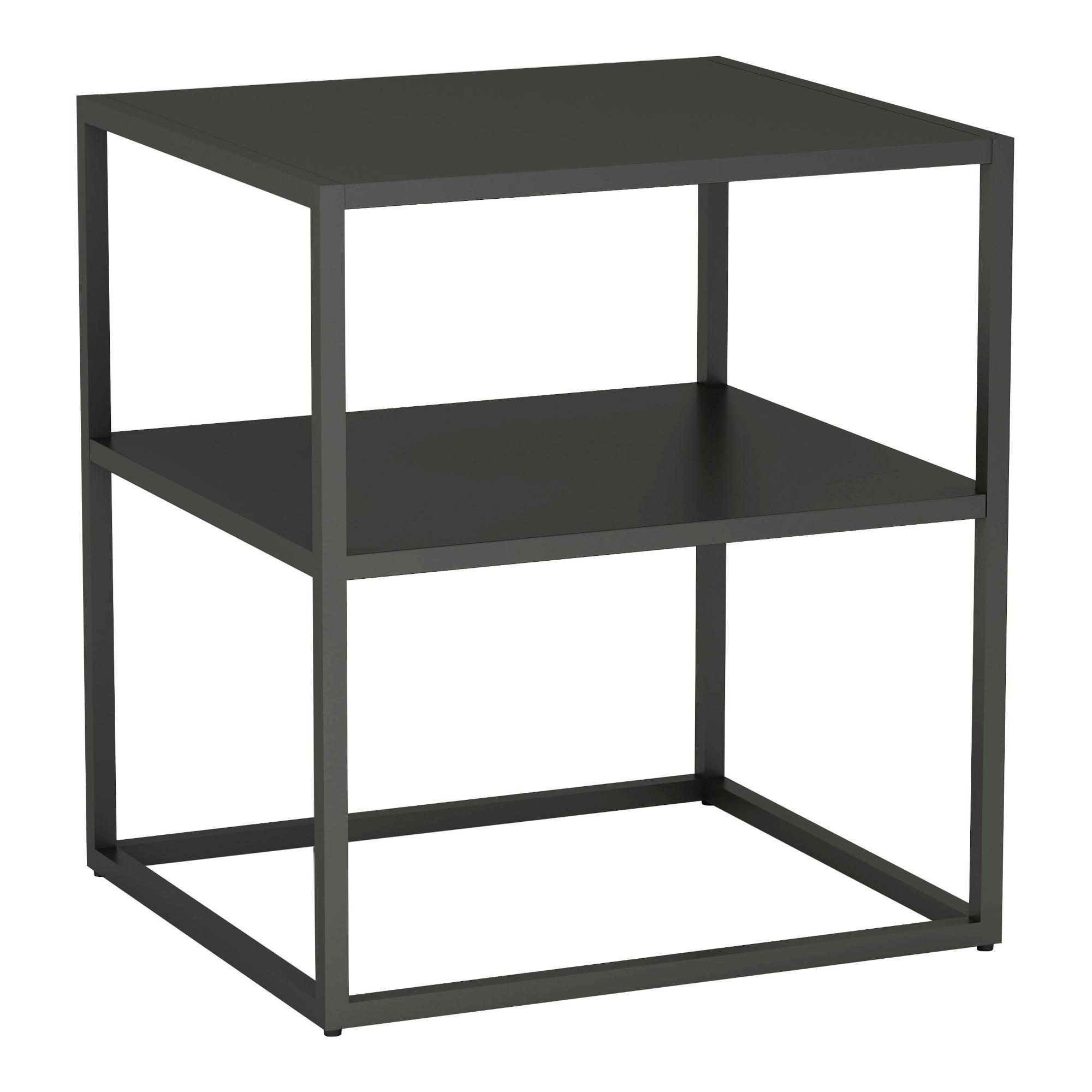 BEISTELLTISCH Raahe - Schwarz, Metall (40/45/50cm) - [en.casa]