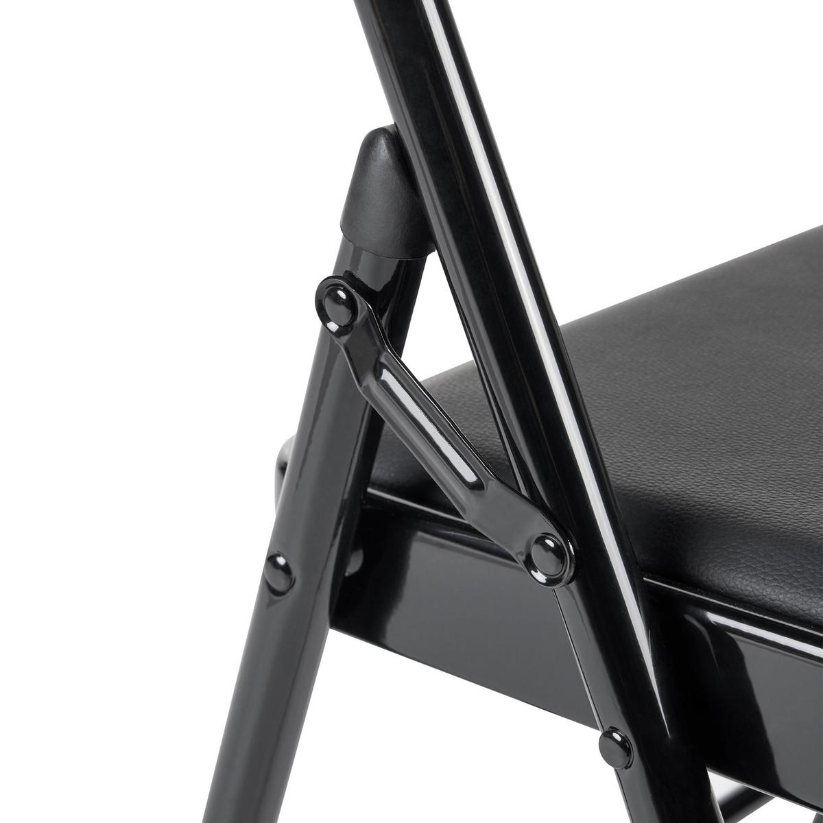 KLAPPSTUHL 4er-Set Metall Schwarz Shasta - Schwarz, Metall (45/77/47cm) - Beliani