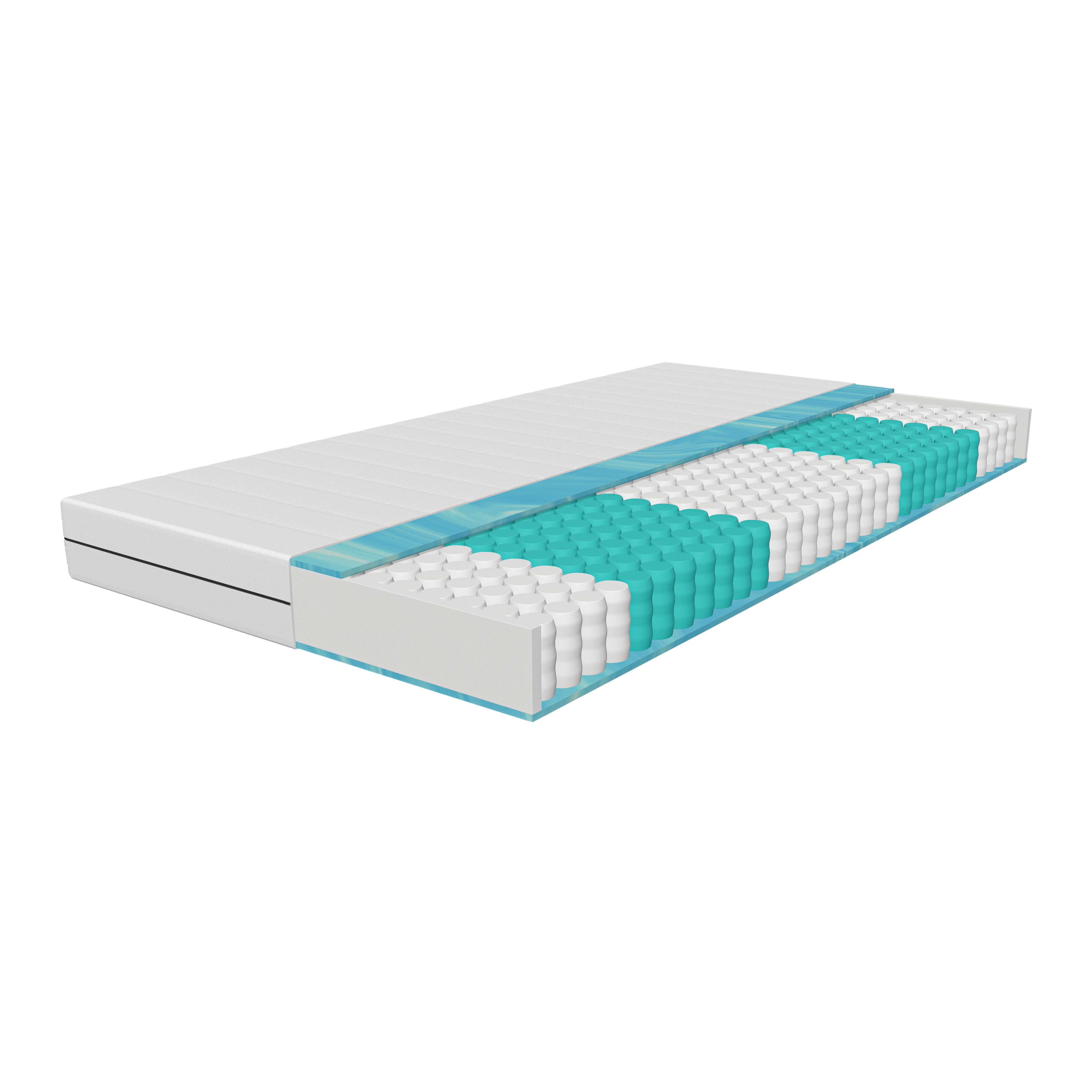 FEDERKERNMATRATZE Orthopädische H3 Komfort 120x200 cm - Weiß, Textil (120/200cm) - Schlaftroll
