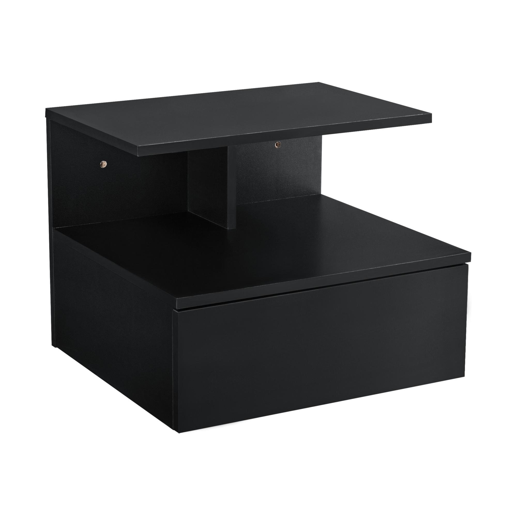 WANDSCHRANK Amberg - Schwarz, Holzwerkstoff (40/31/35cm) - [en.casa]