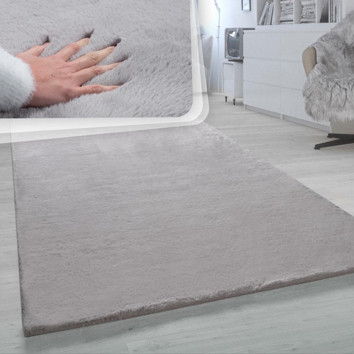 HOCHFLORTEPPICH, einfarbig, Grau, 80 x 150 cm - Grau, Textil (150/80cm) - KADIMA DESIGN