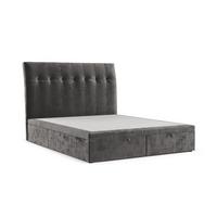POLSTERBETT Kelsea mit Stauraum 200/200 cm Stahl im Lotta Stoff - Graphitfarben/Schwarz, Holz/Holzwerkstoff (200/200cm) - AltaBeds