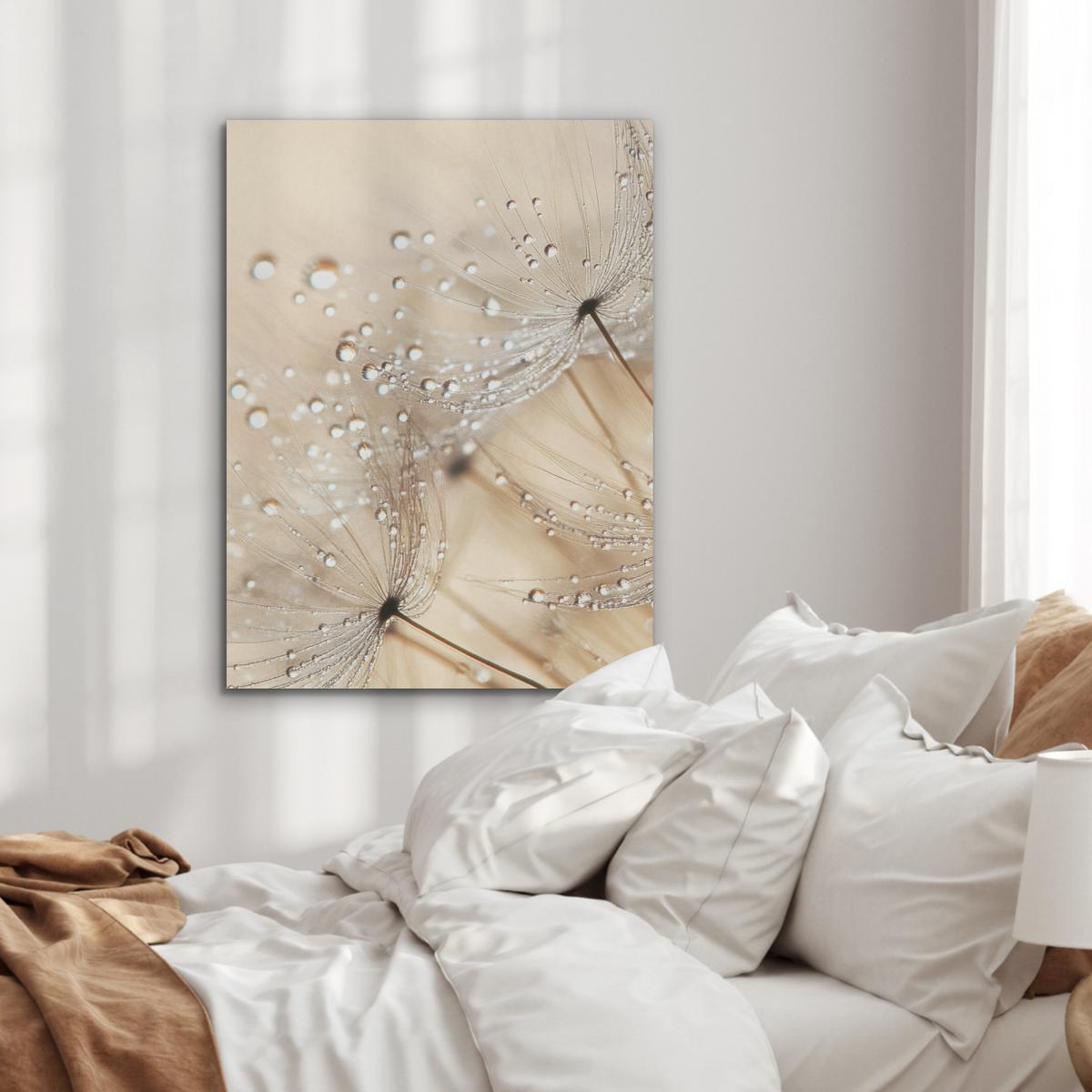 AKUSTIKBILD Löwenzahn - Abstrakt - Natur - Beige Wandbilder 60x80 cm - Braun, Kunststoff (60/80/0.9cm) - MuchoWow