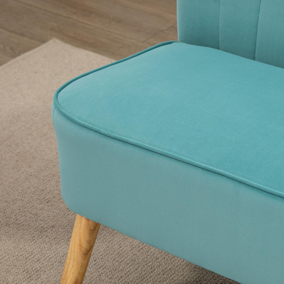 SOFA Textil Grün - Grün, Holz/Textil (56.5/77/117cm) - HOMCOM