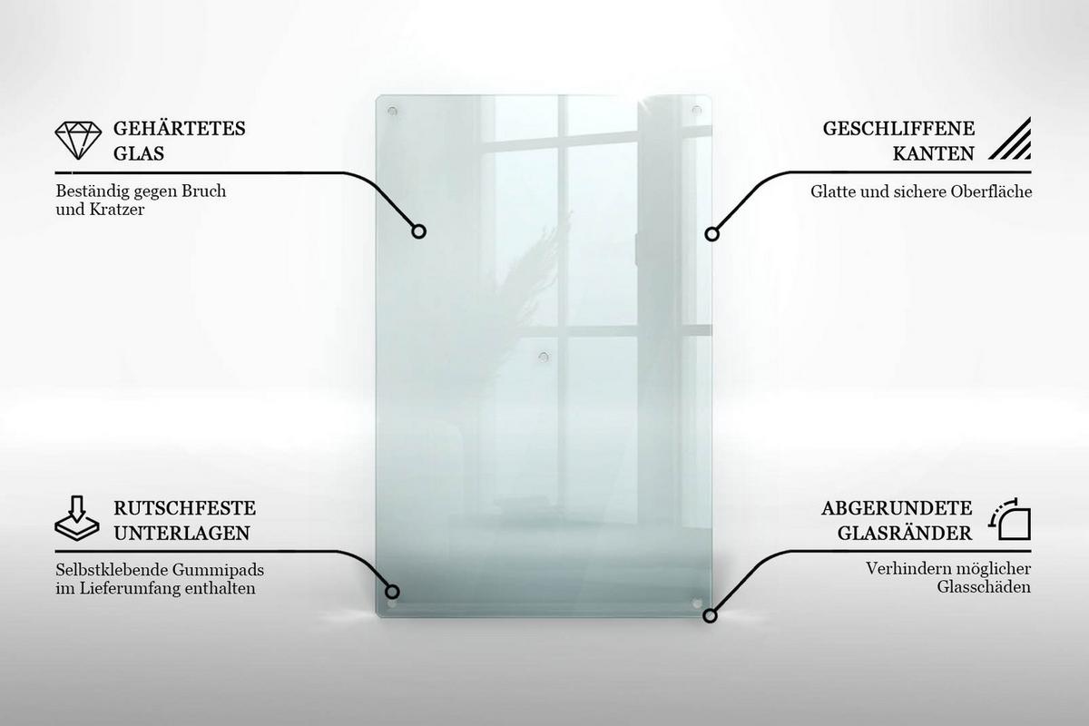 HERDABDECKPLATTE (2stk.) 30x52 cm Transparent - Transparent, Glas (30/0.4/52cm) - TULUP
