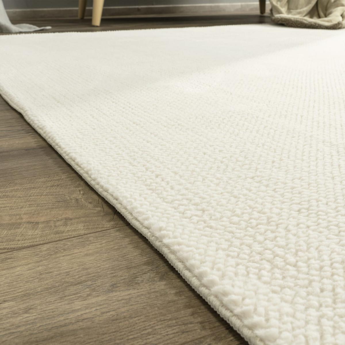 KURZFLORTEPPICH, einfarbig, Florhöhe 12 mm, Creme, 120 x 160 cm - Creme, Textil (160/120cm) - KADIMA DESIGN