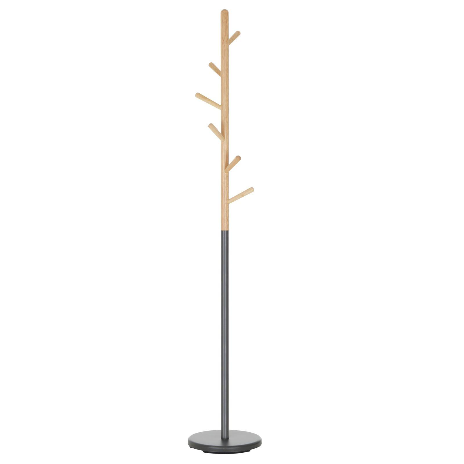KLEIDERSTÄNDER ENRICO grau/natur - Naturfarben/Grau, Holz (28/171/28cm) - IDIMEX