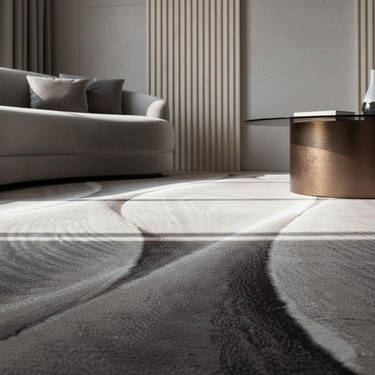 KURZFLORTEPPICH DRAU, mit Farbverlauf, Braun, 140 x 200 cm - Braun, Textil (200/140cm) - KADIMA DESIGN