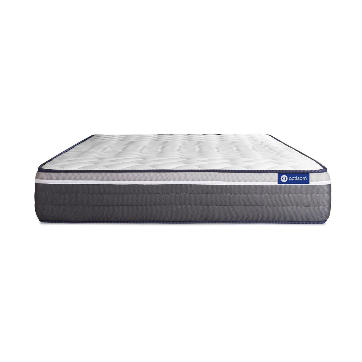 MATRATZE Actiflex plus Taschenfederkern und Memory-Schaum 160 x 200 cm h4 - Weiß, Textil (160/200cm) - ACTISOM