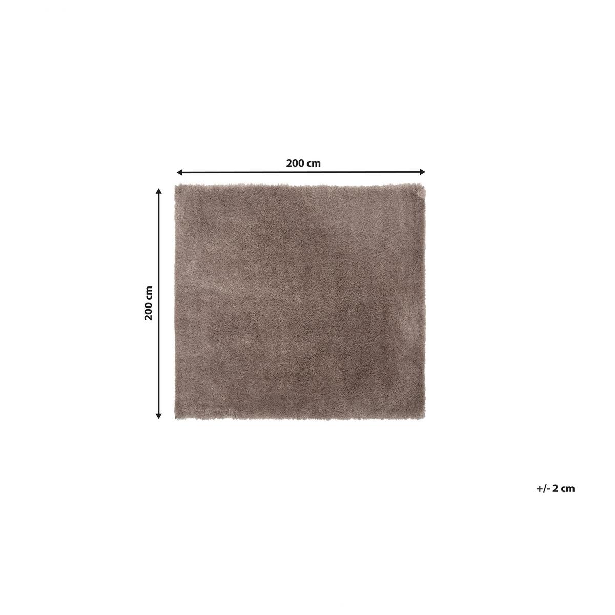 SHAGGY-TEPPICH Evren 200/200 cm - Braun, Kunststoff (200/200cm) - Beliani