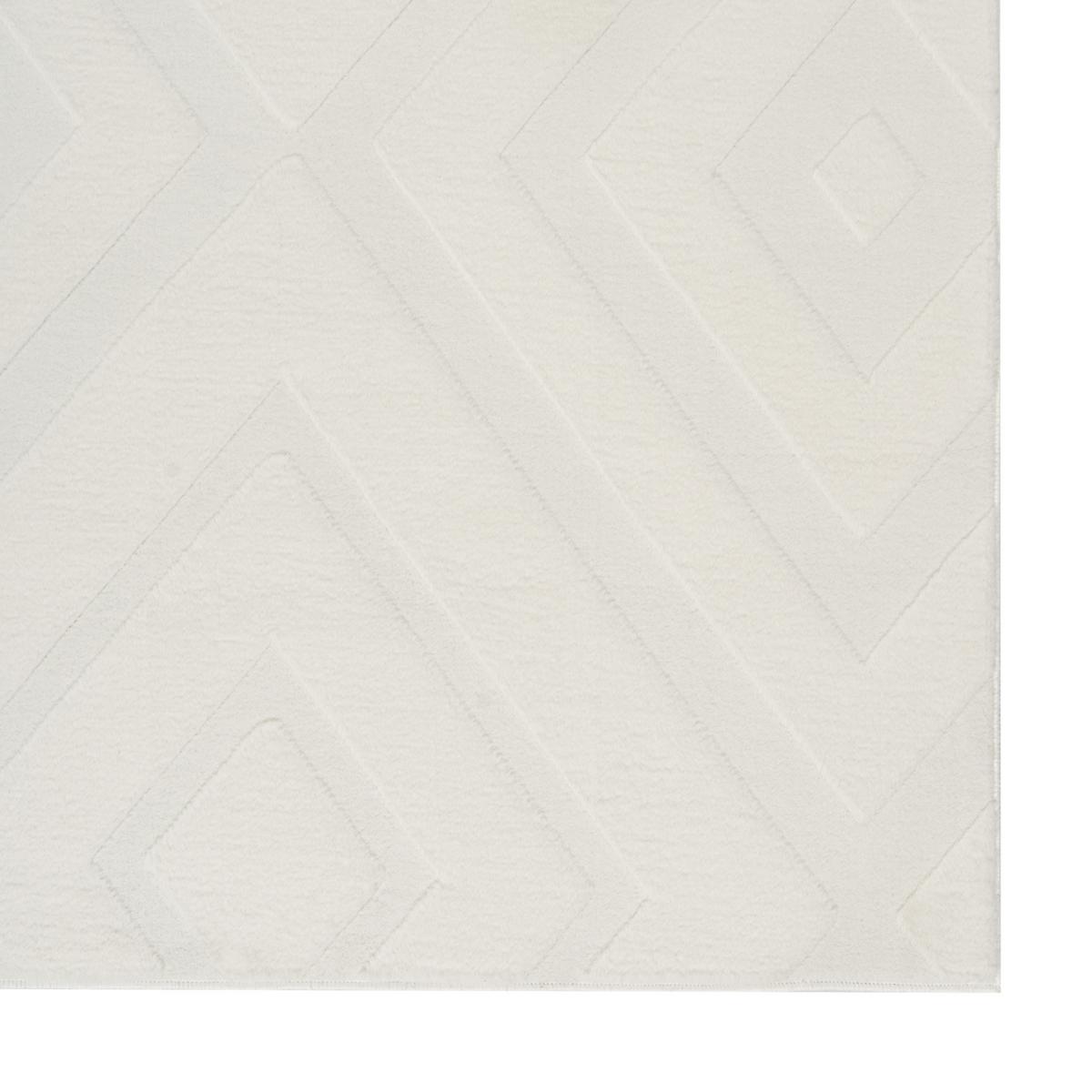 TEPPICH Cremeweiß 160/230 cm Borah - Creme/Weiß, Textil (160/230cm) - Beliani