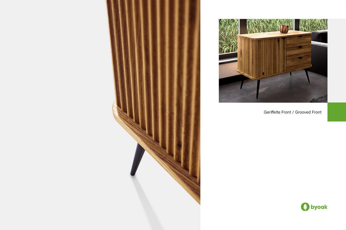 KOMMODE LINA - Wildeiche, Holz (97/72/46cm) - byoak