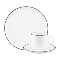 KAFFEESERVICE Sento Home Pure Lines Chocolate Brown 18-tlg. - Dunkelbraun, Keramik (2/2/2cm) - Seltmann Weiden