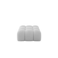 POUF OLEA-PUF 91x87x44 cm Hellgrau Bouclé Modular Sitzhocker - Hellgrau/Schwarz, Holzwerkstoff/Kunststoff (91/44/87cm) - ALTDECOR