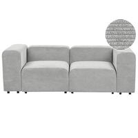 2-SITZER-SOFA Cord grau Falsterbo - Grau, Textil (204/70/105cm) - Beliani