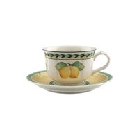 TEETASSE MIT UNTERTASSE French Garden Fleurence bunt 130 ml - Multicolor, Keramik (0.13L) - Villeroy & Boch