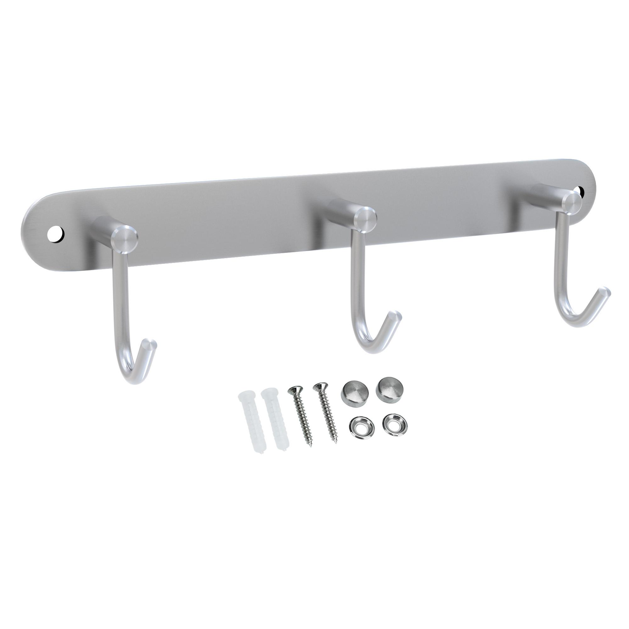 GARDEROBENLEISTE 22/5.5/5.5 cm - Silberfarben, Metall (5.5/5.5/22cm) - Intirilife