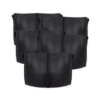 PFLANZSACK Vliesstoff 40/30 cm (5-tlg. Set) - Schwarz, Textil (30cm) - Intirilife
