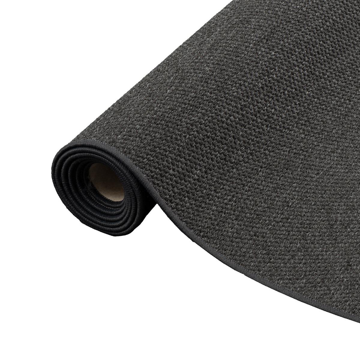 FLACHGEWEBE NATUR TEPPICH BENTZON - Anthrazit, Textil (100/100cm) - Snapstyle