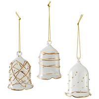 GLASGLOCKEN Winter Collage Accessoires gold 19,5 x 19,5 x 18,5 cm 3er Set - Goldfarben, Glas (19.5/18.5/19.5cm) - Villeroy & Boch