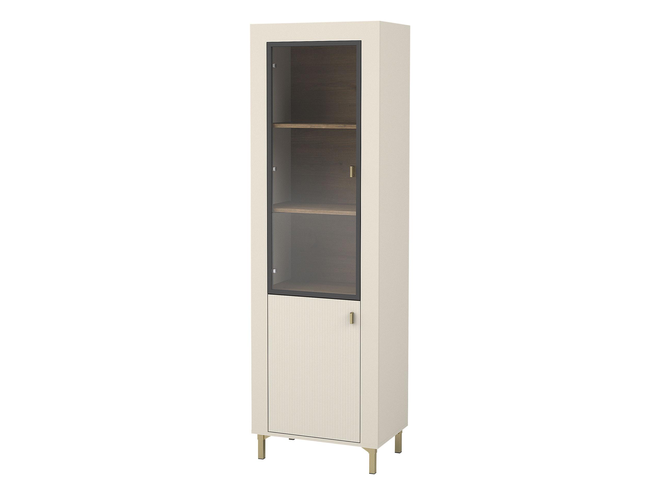 VITRINE Mossa MO03 - Kaschmir/Goldfarben, Holzwerkstoff/Kunststoff (60/194/40cm) - MIRJAN24