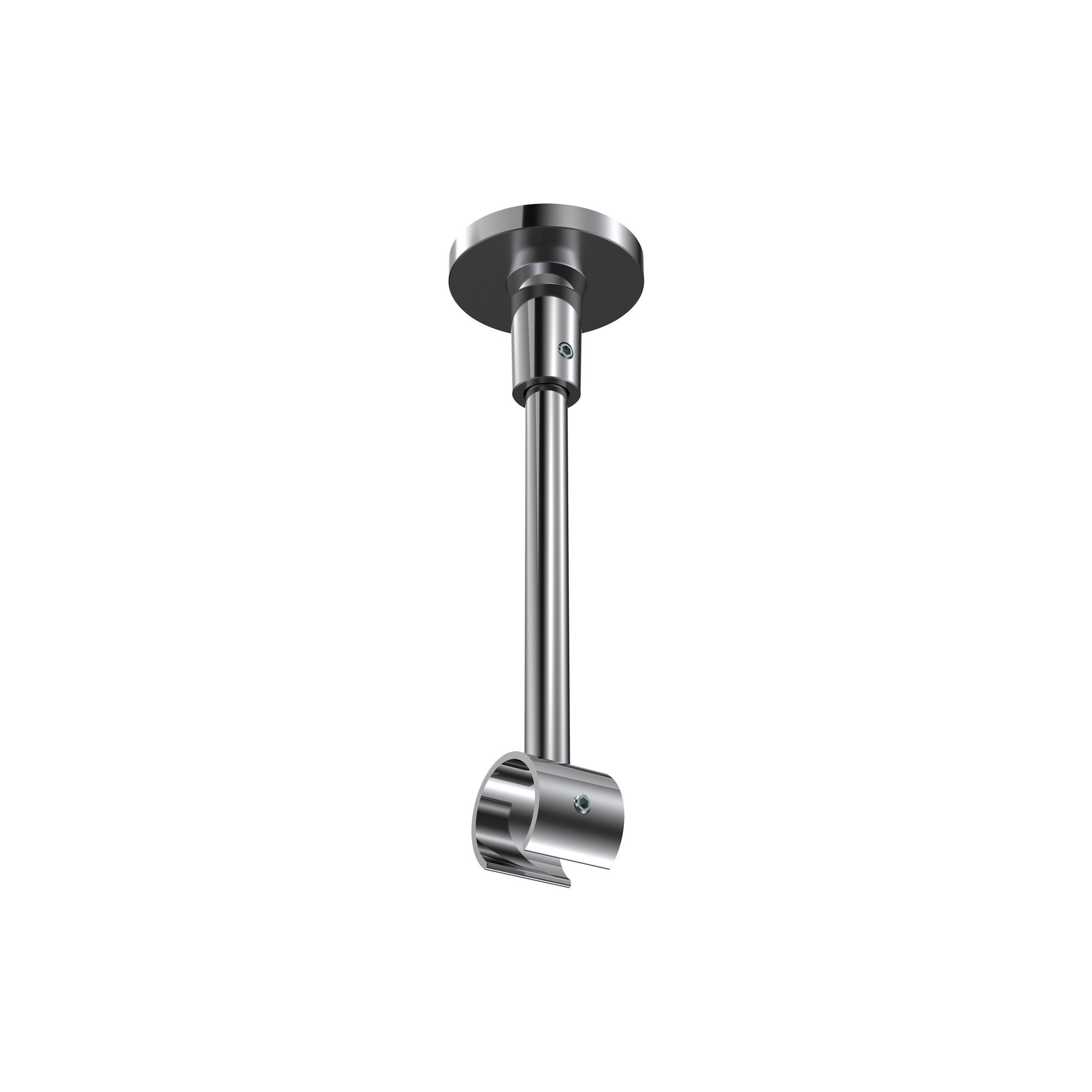 DECKENTRÄGER FÜR GARDINENSTANGEN 20 mm Ø, Sonette 1-läufig, Chrom - Chromfarben, Metall (4.3/14.2/4.3cm) - INTERDECO