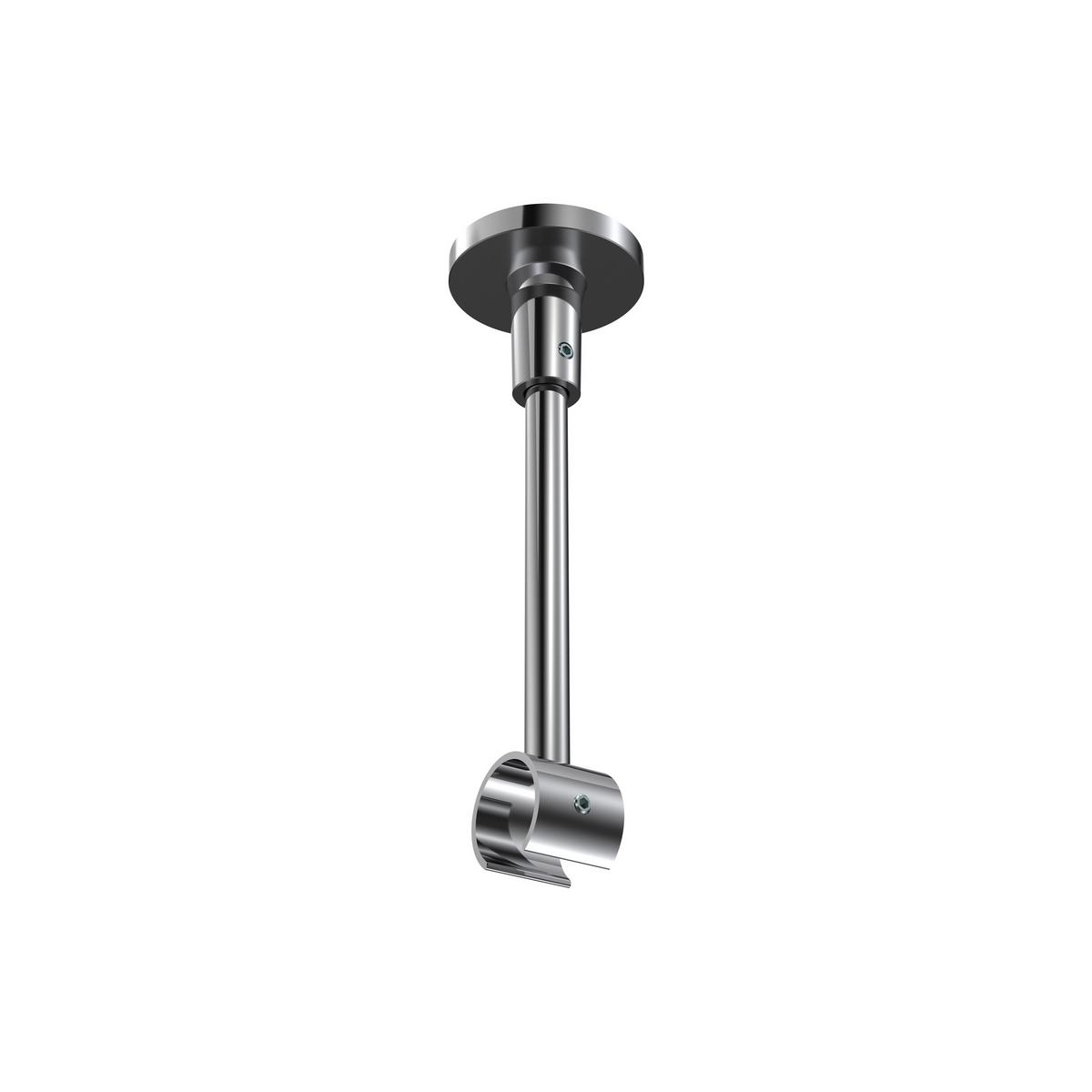 GARDINENSTANGE INNENLAUF Sonette Mavell 100 cm, 1-läufig, 20 mm Ø Chrom - Chromfarben/Weiß, Metall (100cm) - INTERDECO