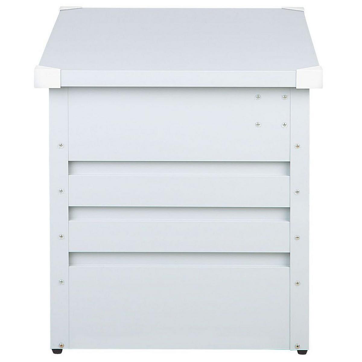 AUFLAGENBOX Stahl hellgrau 165/70 cm Cebrosa - Hellgrau, Metall (165/67/70cm) - Beliani