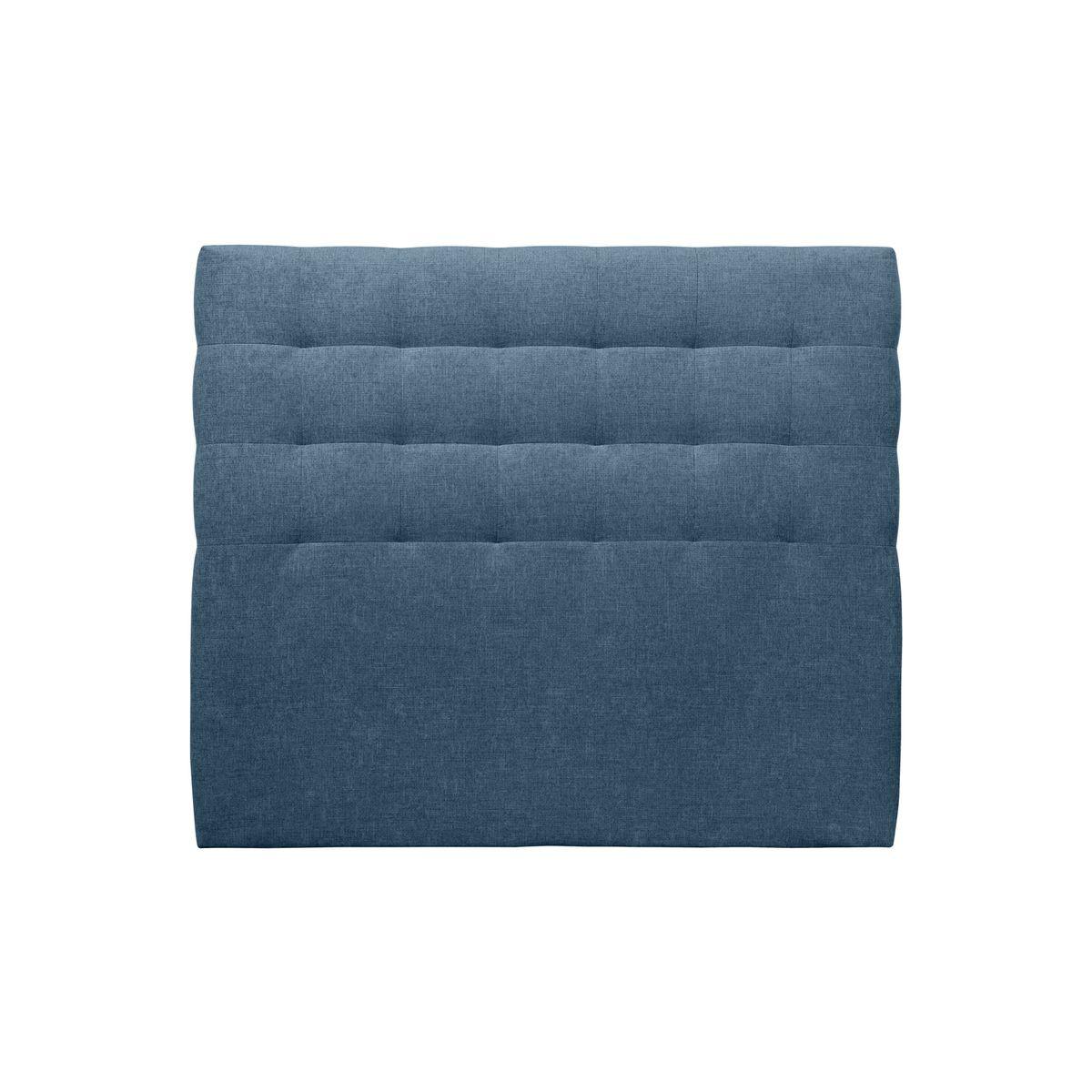 KOPFTEIL gepolstert - Gesteppt – ozeanblauer Stoff - 160 cm - Beige/Dunkelblau, Karton/Holz (160/120/10cm) - Sommeil de Plomb