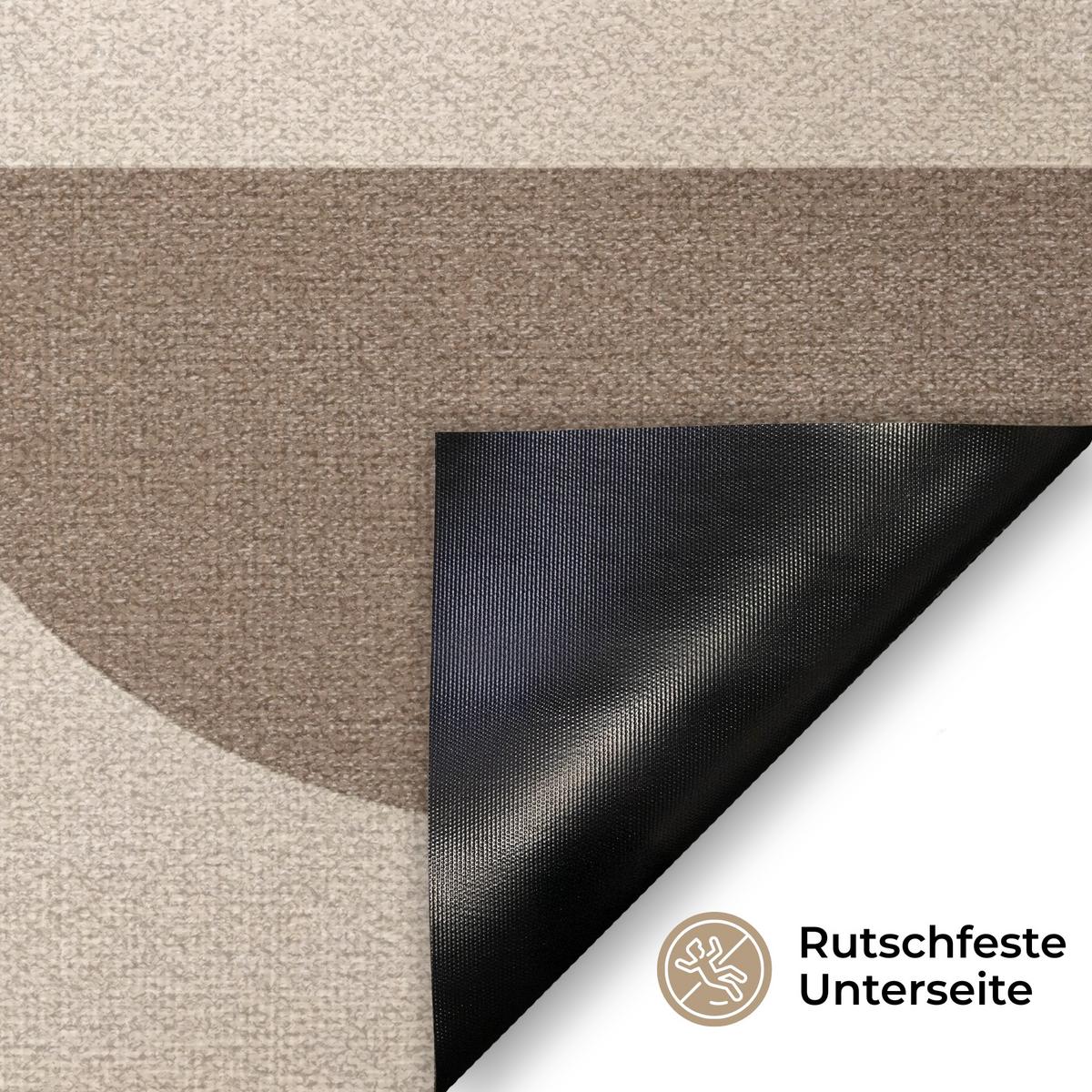 FUSSMATTE Geometrisch - Gewebte Struktur - Modern Fußabtreter 60x40 cm - Beige, Kunststoff (60/0.4cm) - MuchoWow