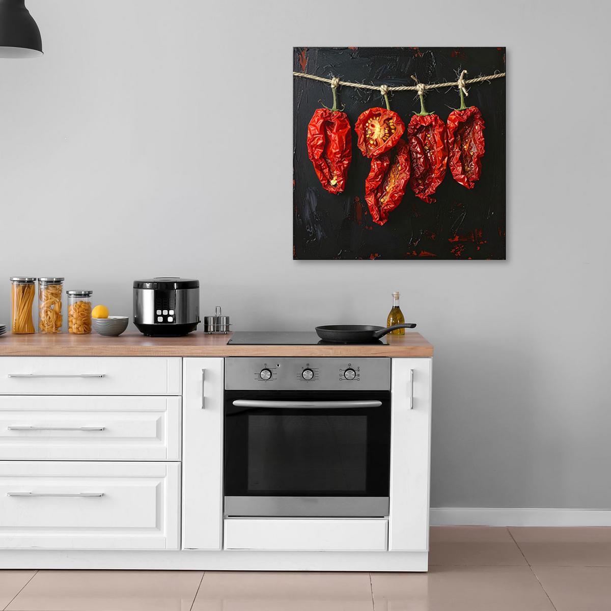 LEINWANDBILD Essen & Trinken 20x20cm - Rot, Textil (20/20cm) - Feeby