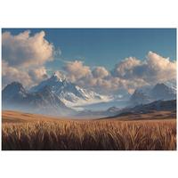 FOTOTAPETE Landschaft Wiese Beige 400x280 cm - Multicolor, Papier (400/280cm) - Wallarena