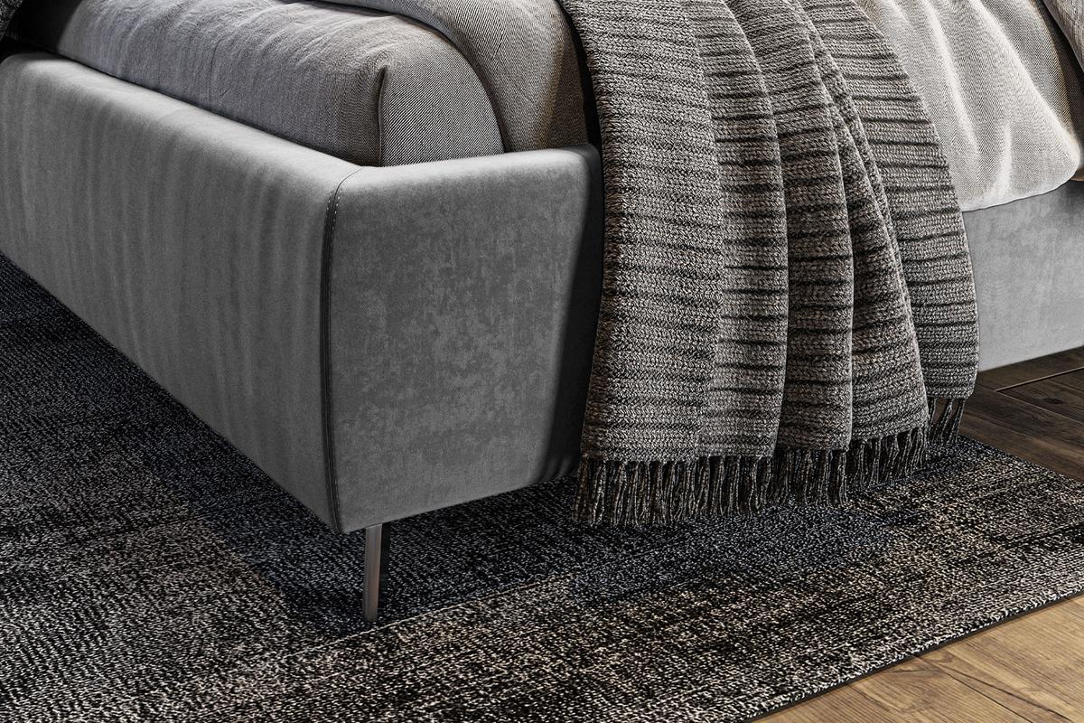 POLSTERBETT ANNY Silber Velvet - Silberfarben, Textil (180/200cm) - KAWOLA