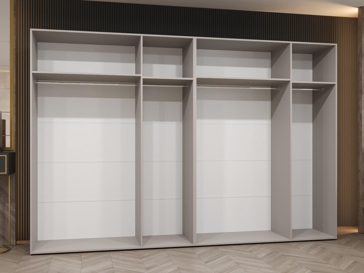 DREHTÜRENSCHRANK Mila III 300 - Goldfarben/Nussbaumfarben, Holzwerkstoff/Kunststoff (300/202/52cm) - MIRJAN24