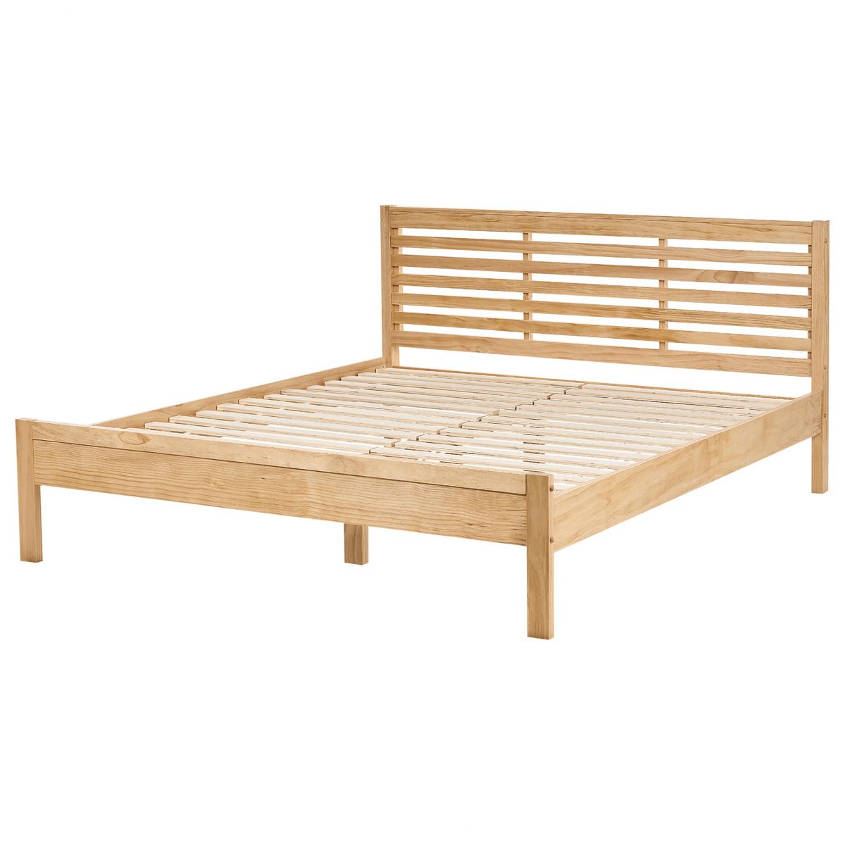 HOLZBETT 160/200cm Heller Holzfarbton Carnac - Hellbraun, Holz (160/200cm) - Beliani
